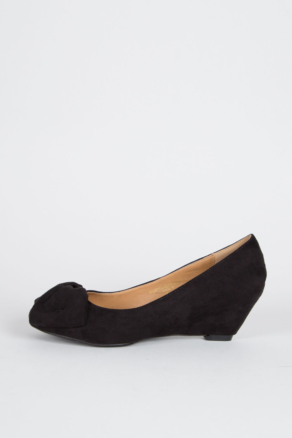 Medium Low Hidden Wedge Heel Bow Tie 