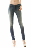 Faded Medium Blue Denim Skinny Jeans