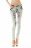 Destroyed American Flag Denim Skinny Jeans