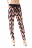 Geometric Print Waist Tie Skinny Pants