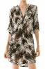 Abstract Splatter Print Shirt Dress