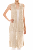 Open Front Longline Racerback Knit Cardigan