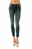 Faded Glitter Cropped Skinny Denim Jeans