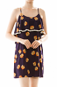 Layered Flutter Shift Floral Mini Dress