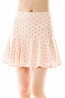 Flared Heart Print Zip Back Mini Skirt