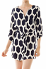 Button Down Tie Waist Printed Shirt Dress
