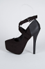 Almond Toe Criss Cross Mary Jane Ankle Strap Stiletto Heel Pump Shoes