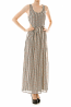 Rope Print Cut Out Maxi Dress